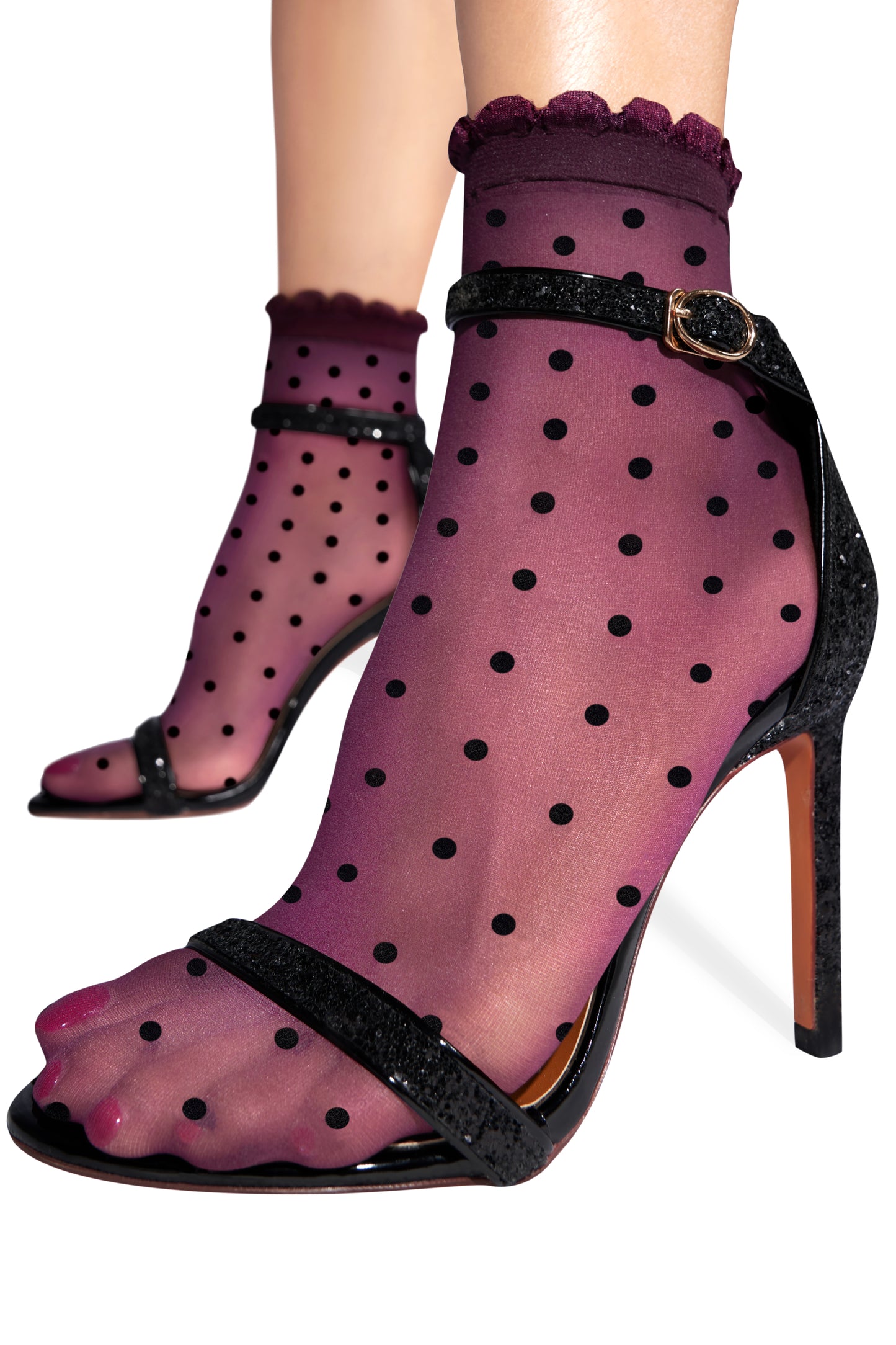 The Roxy-Mya Wine with Black Polka Dot